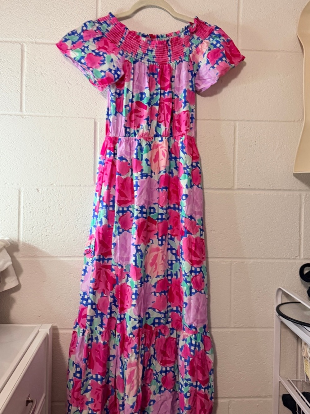 Vineyard Vines - Kentucky Derby Dress - 145th - Pink Roses - Derby Day - Size 00 - Picture 2 of 4